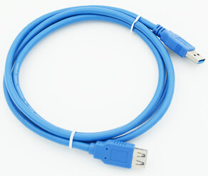 Кабель USB A(m) USB A(f) 1.5м синий