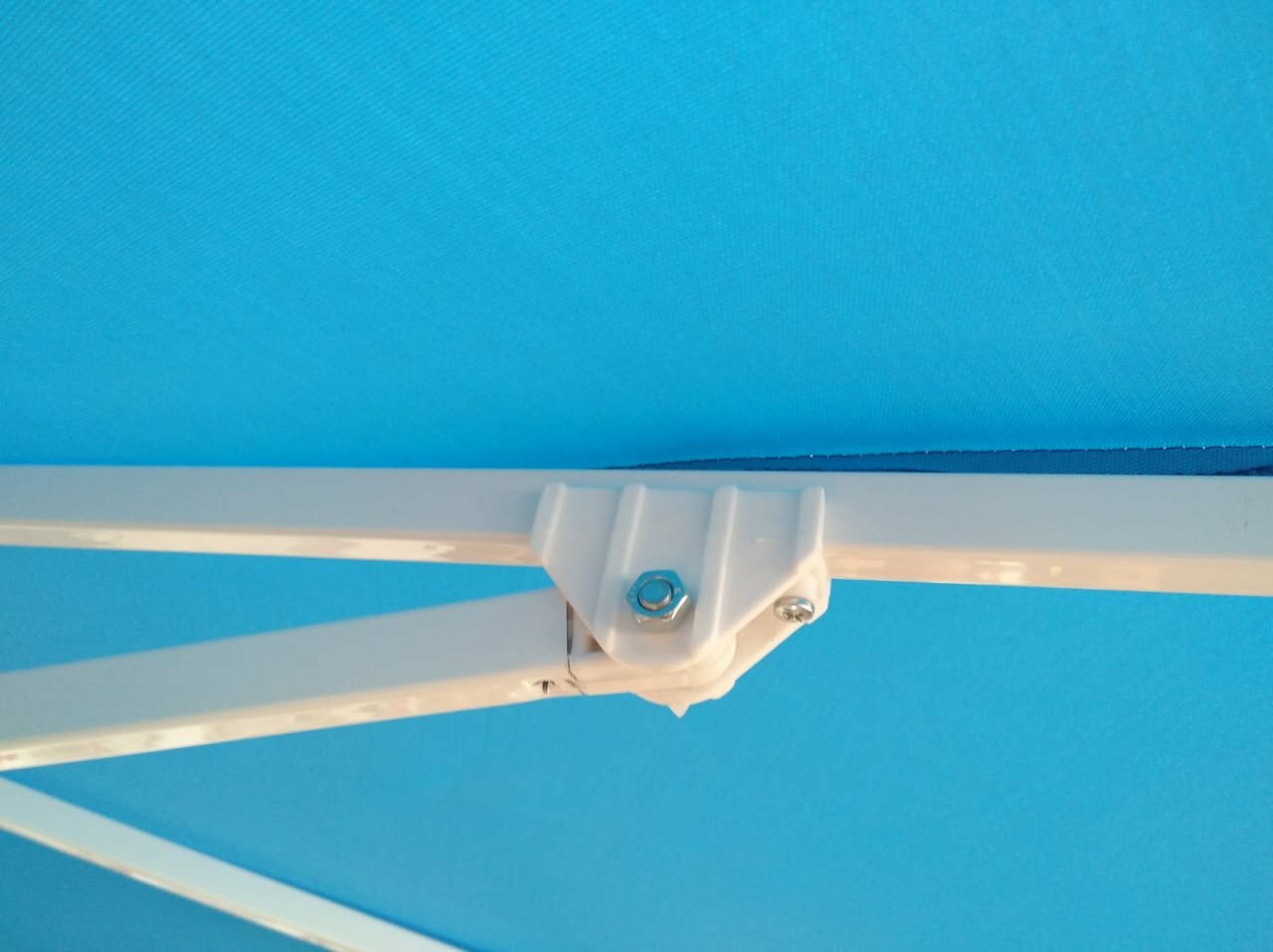 Зонт профессиональный ReeHouse Kiwi Clips Белый, Голубой - фотография № 3