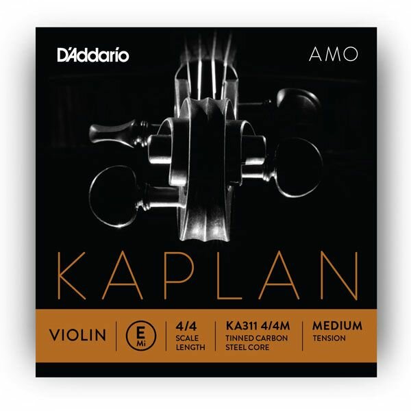 D'Addario Kaplan Amo Комплект струн для скрипки размером 4/4, среднее натяжение, D'Addario KA310-4/4M