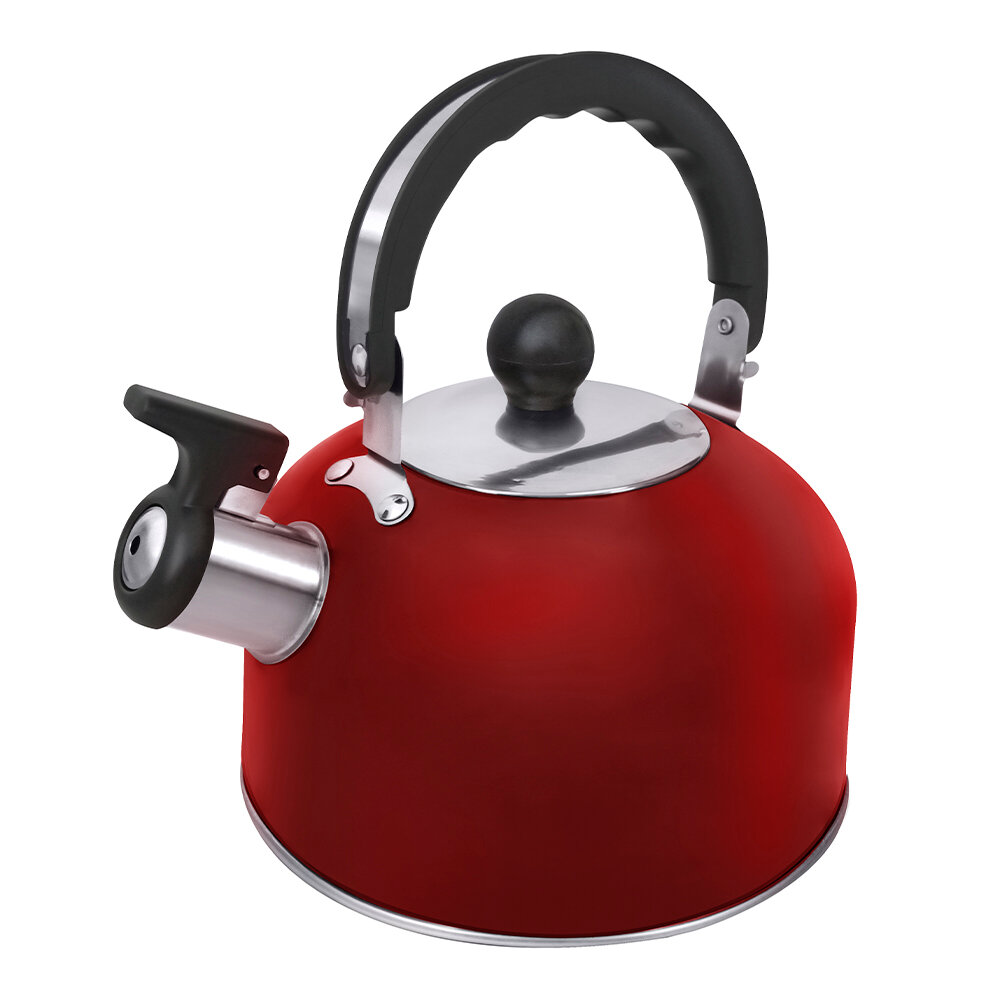 HOME ELEMENT HE-WK1602 красный матовый чайник со свистком