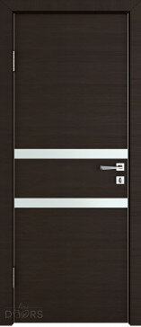 Дверь Модерн ДО-513 венге горизонтальный (стекло белое)