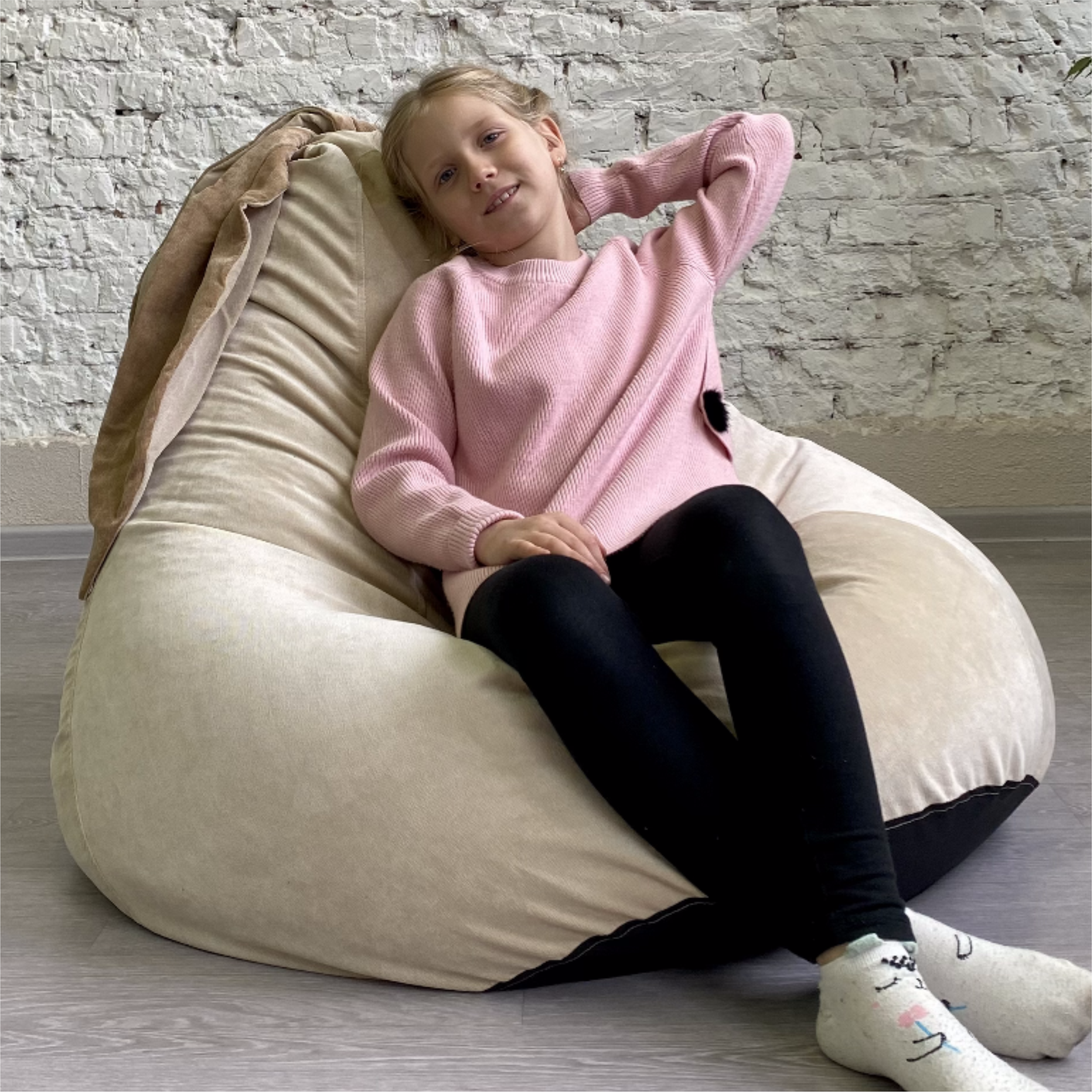 Кресло-мешок "Ушастик" для детей и взрослых, размер XXL - фотография № 11