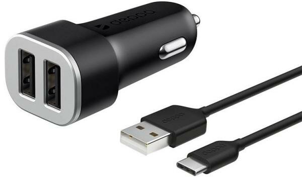 Автомобильное зарядное устройство Deppa 11284 USB-C 2.4А черный