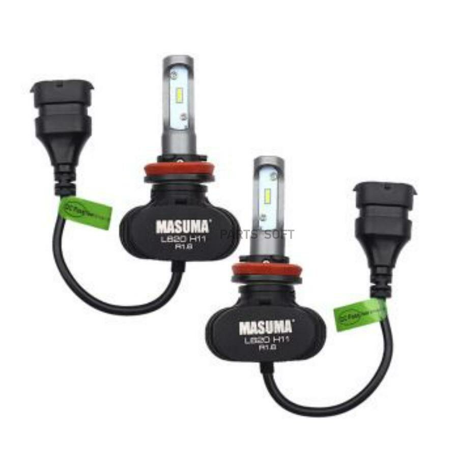 MASUMA L620 Лампы светодиодные LED H11 6000K 4000Lm PGJ19-2 (упаковка 2 шт, цена за комплект) 1шт