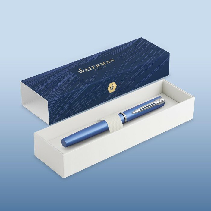 Waterman Ручка перьевая Waterman ALLURE, 0,7 мм (F), синий корпус, подар/упак 2068195