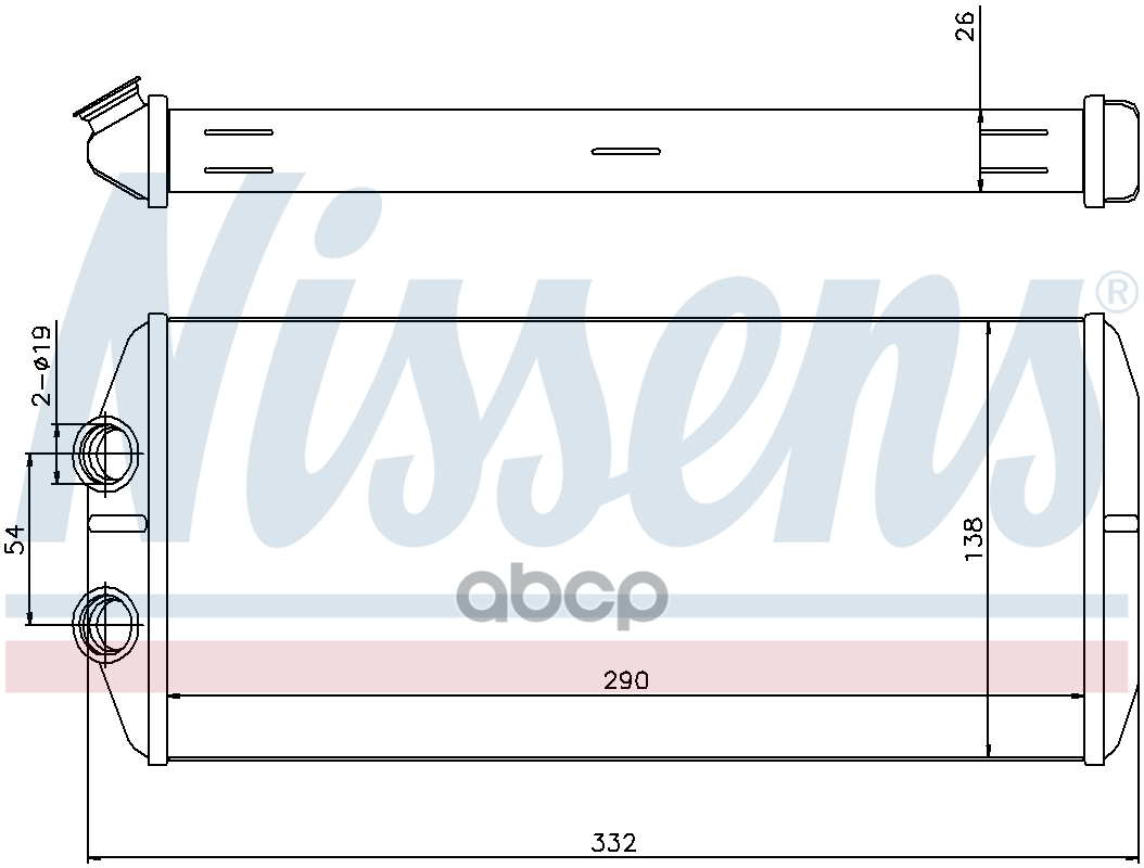 Радиатор Отопителя Citroen Berlingo/C4 / Peugeot Partner 1.6/2.0 06- Nissens арт. 71164