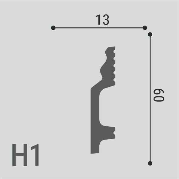 Плинтус напольный ударопрочный Н1 60х13x2000 мм - фотография № 2