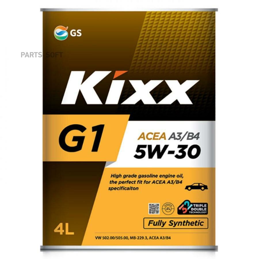 масло kixx 5w30 g1 api sn/cf acea a3/b4 4л син
