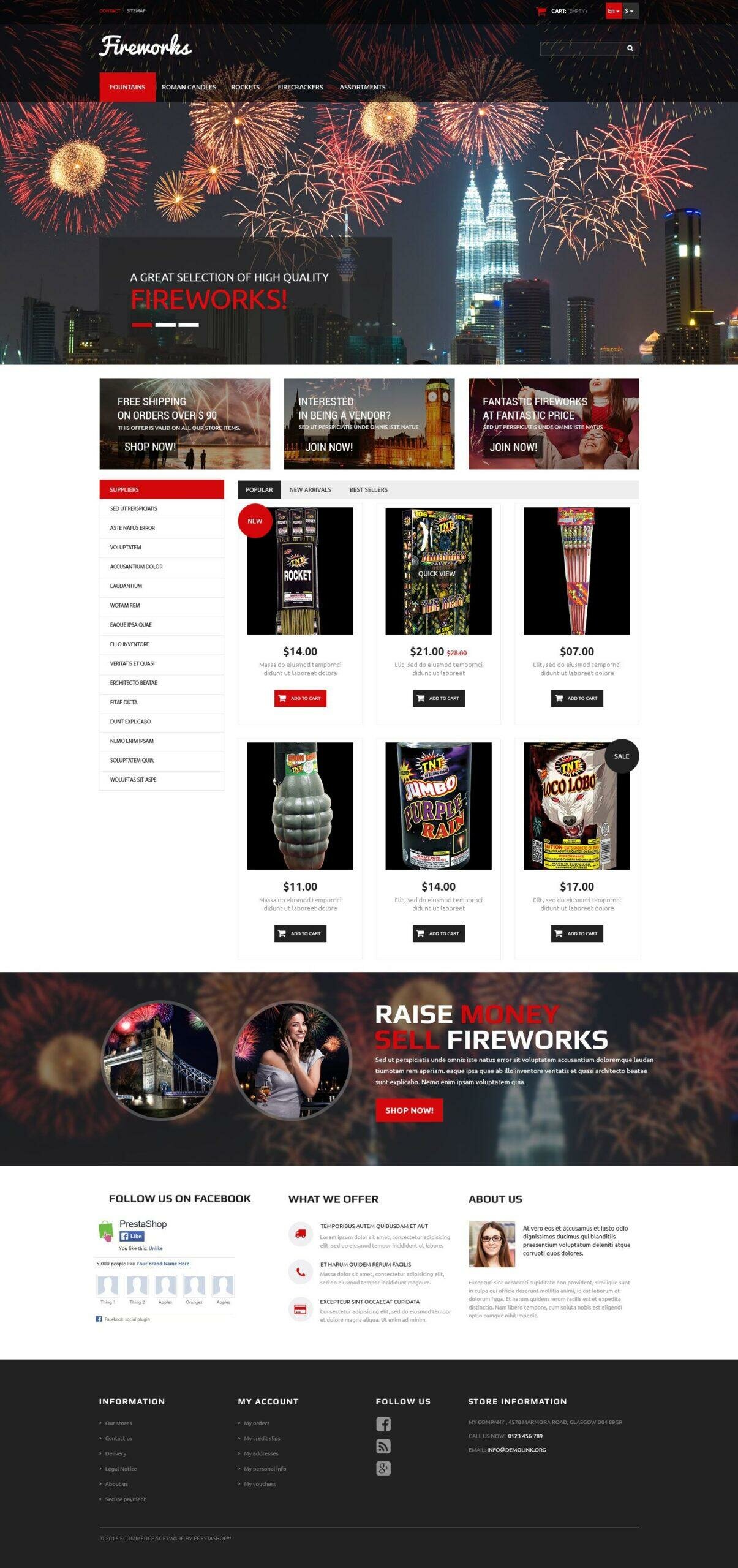 Fireworks Store Тема PrestaShop