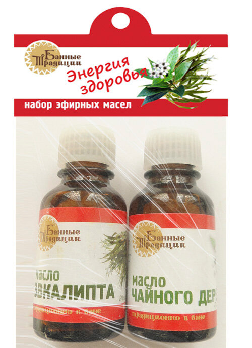 фото Набор масел Банные Традиции 2*15мл эвкалипт,чайное дерево 30422 (ф100)