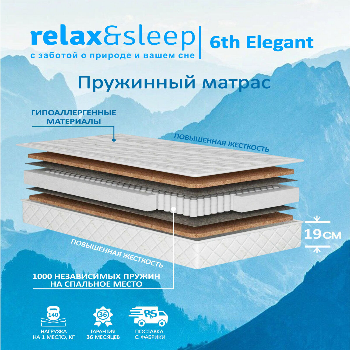 Матрас Relax&Sleep 6th Elegant (70 / 170) - фотография № 1