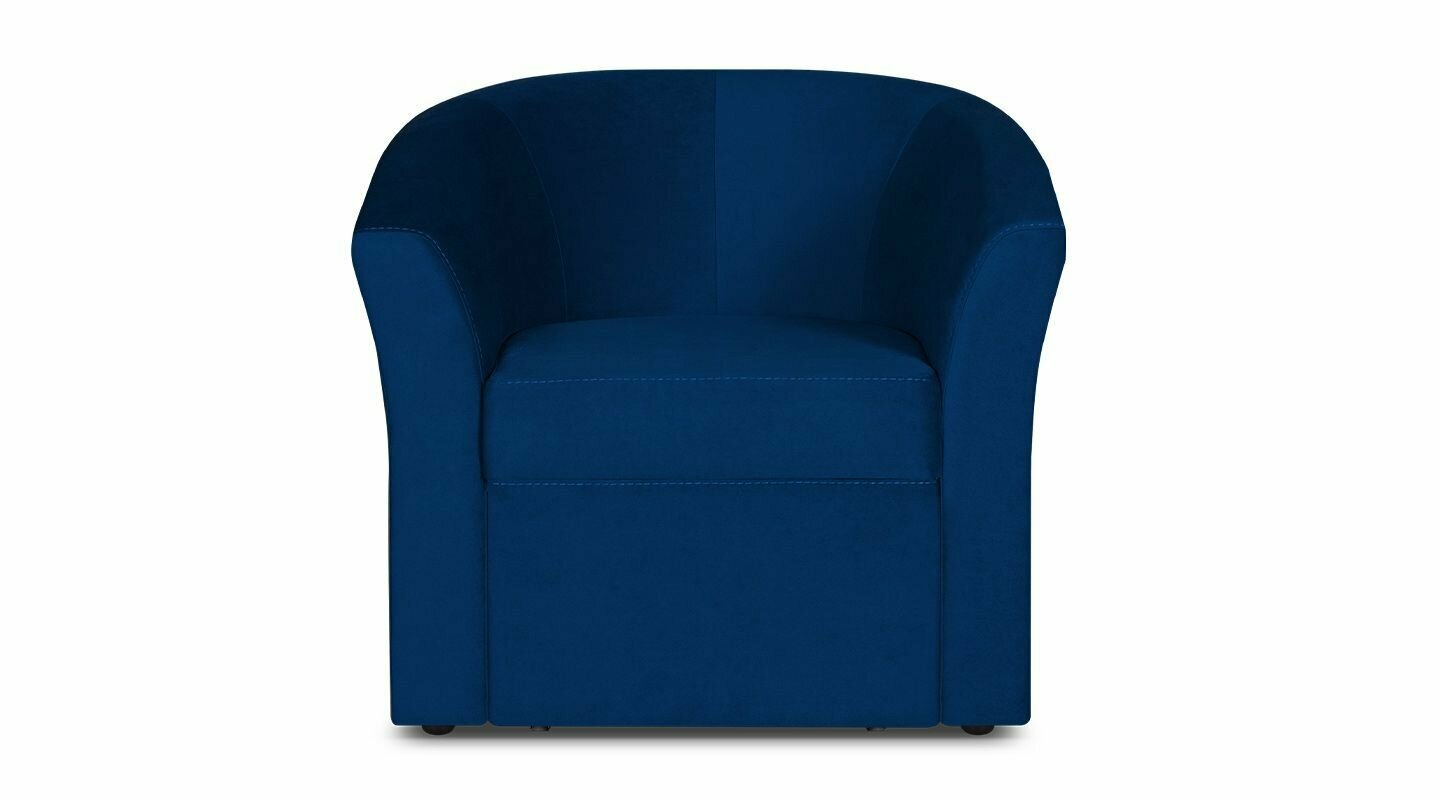 Кресло Андерсен с пуфом 71х79х73 см, Синий велюр - фотография № 2