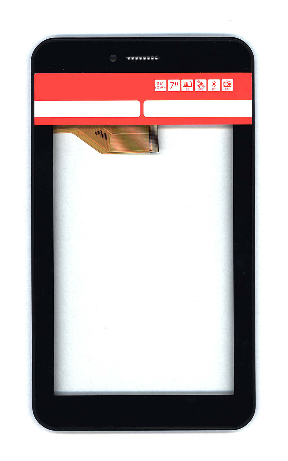 Сенсорное стекло (тачскрин) для Irbis TX37 черное с рамкой