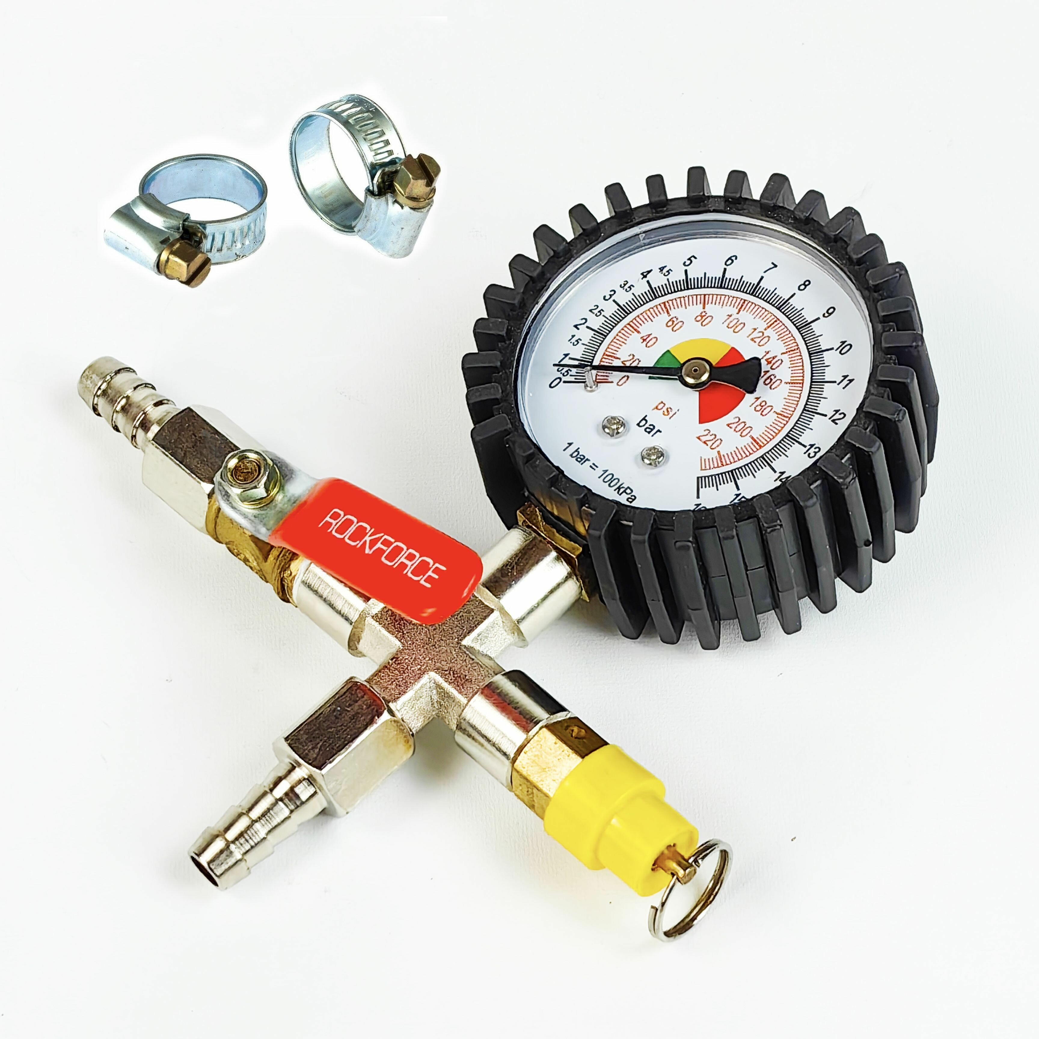 Узел контроля давления с предохранительным клапаном для пневмозаглушек и гидрозатворов ADR Tools - фотография № 7