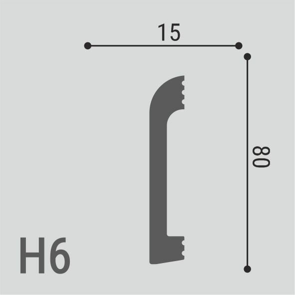 Плинтус напольный ударопрочный Н6 80х15x2000 мм - фотография № 2