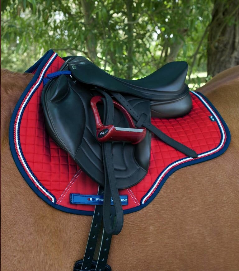 Вальтрап для лошади из хлопка Close Contact Cotton Dressage Saddle Pad (красный) - фотография № 2