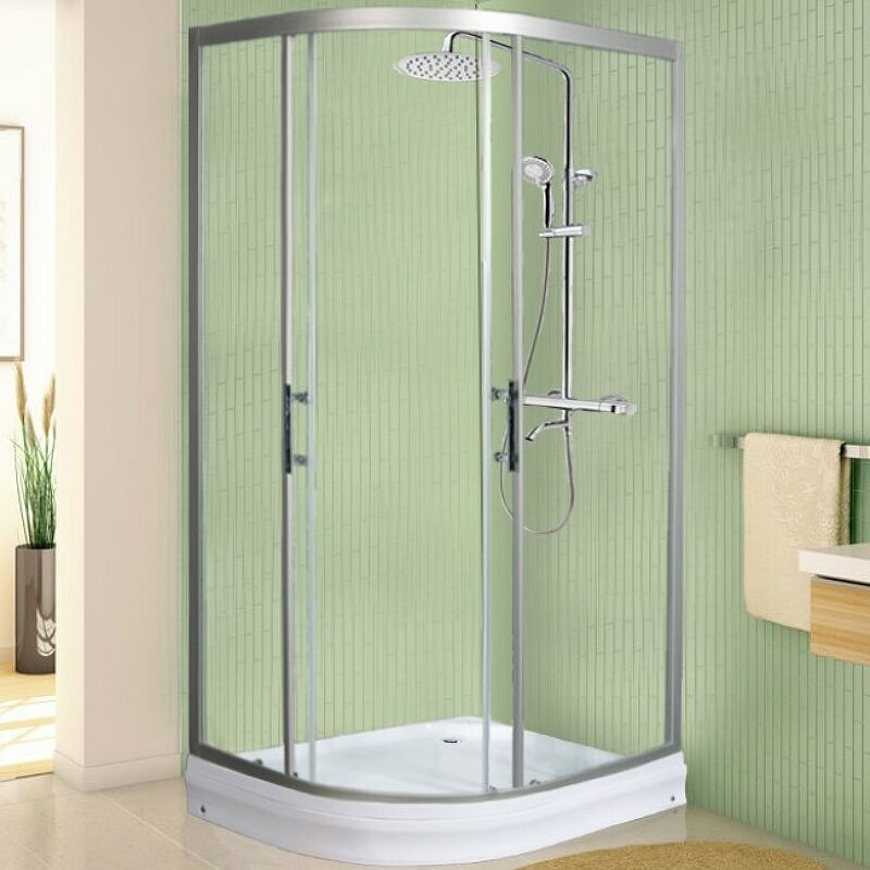 фото Душевой уголок WELTWASSER WW500 С 120х90 10000004096 профиль Хром матовый стекло прозрачное