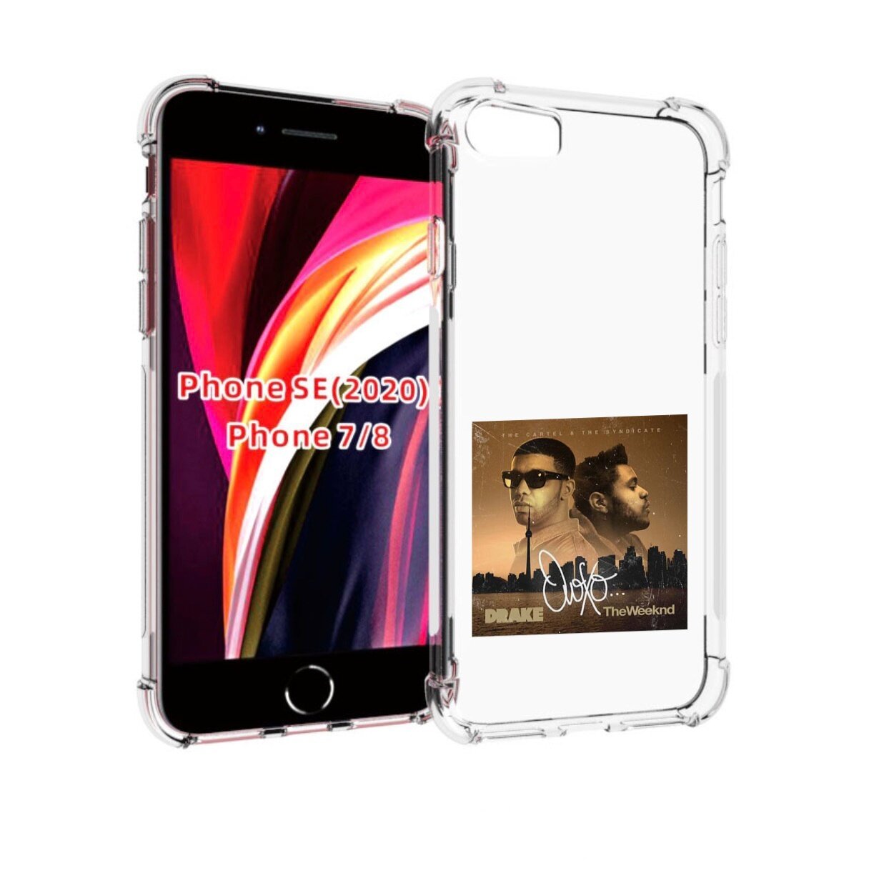 Чехол MyPads Drake & The Weeknd - OVOXO для iPhone 7 4.7 / iPhone 8 / iPhone SE 2 (2020) / Apple iPhone SE3 2022 задняя-панель-накладка-бампер