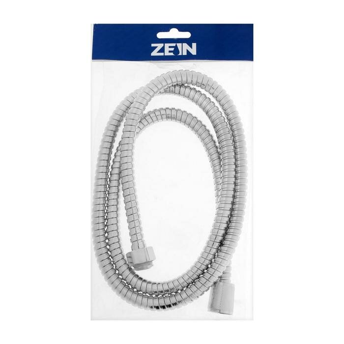 Душевой шланг ZEIN Z17PS, 150 см, гайки металл 1/2", запрессовочная втулка латунь, хром - фотография № 5