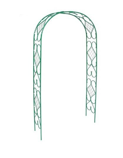 Арка садовая, разборная, 240 ? 120 ? 36 см, разборная, меатлл, зелёная 3671294 .