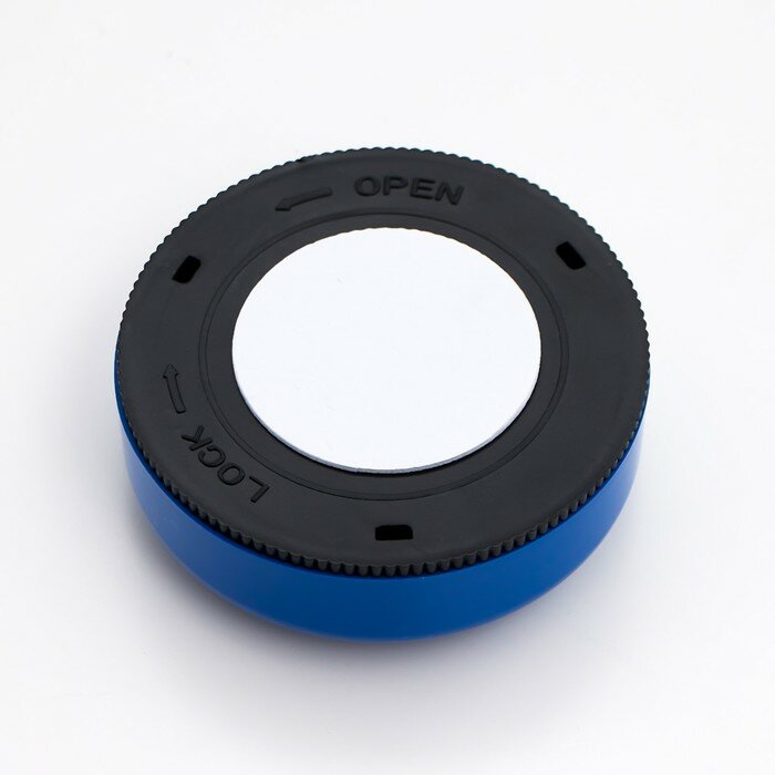 Настенные RISALUX Ночник-пушлайт "Круг" 1 диод, 3ААА синий 6,5х2х6,5 см - фотография № 3
