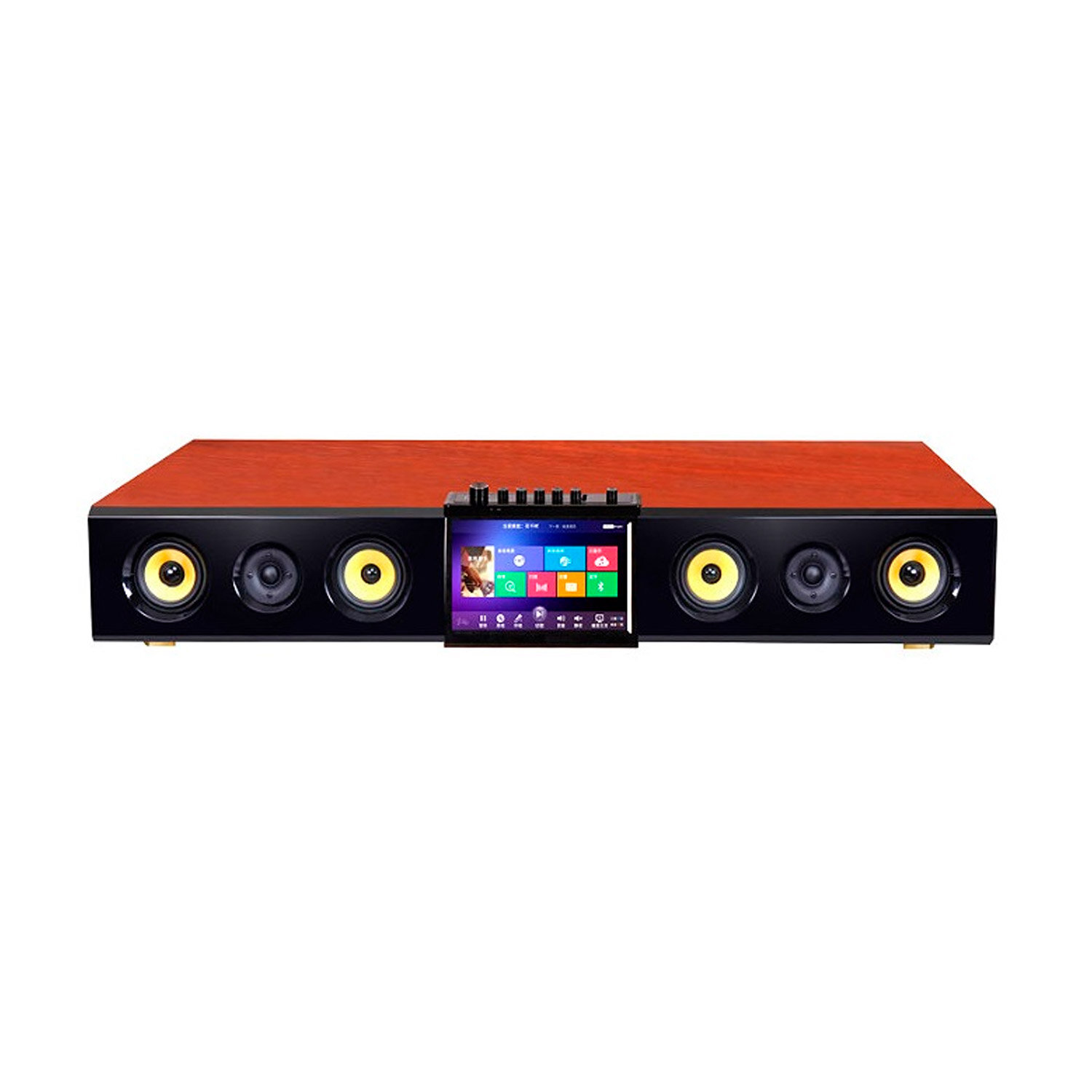 ESTRADA HD Soundbar Караоке смарт система с встроенным жестким диском 1Тб профессиональной радиосистемой с двумя микрофонами и активной акустической системой 2.1.