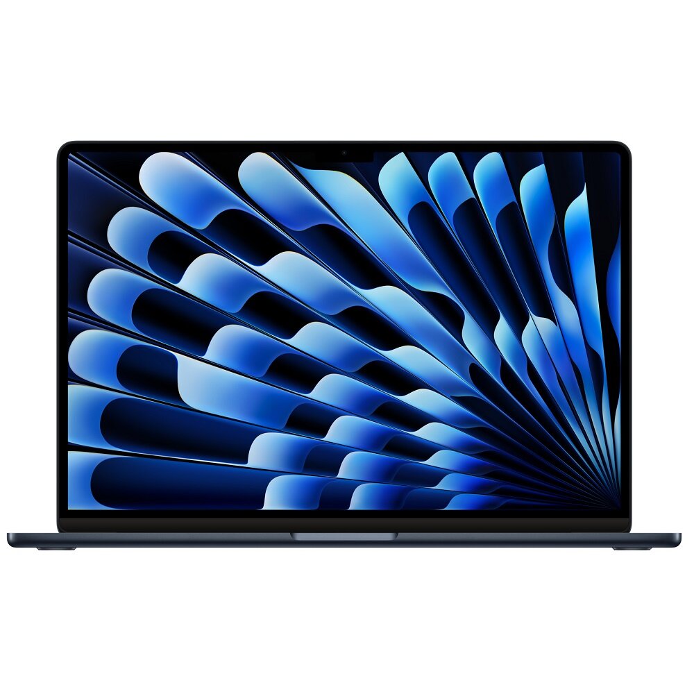 15.3 Ноутбук Apple MacBook Air 15 2023 2880x1864, Apple M2, RAM 8 ГБ, SSD 256 ГБ, Apple graphics 10-core, macOS, MQKW3, Midnight, английская раскладка