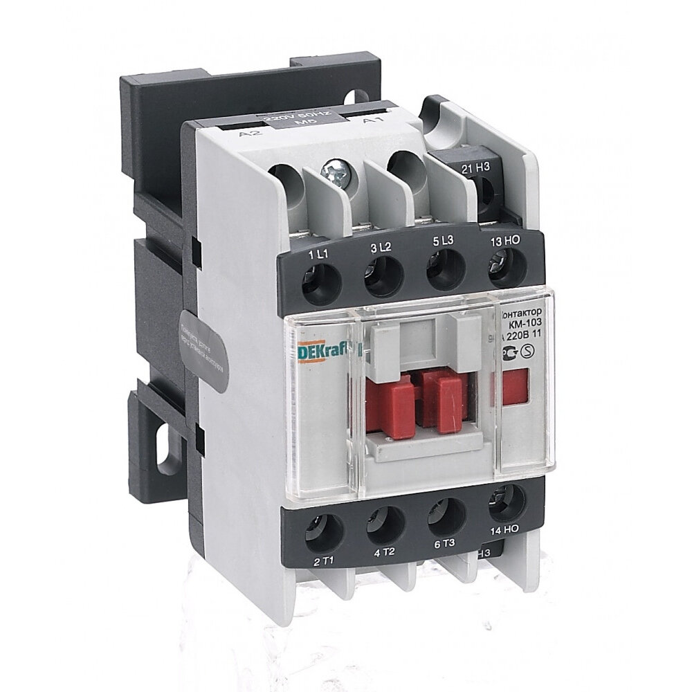 фото Контактор 9А 24В АС3 1НО+1НЗ КМ-103 DEKraft, SCHNEIDER ELECTRIC 22100DEK (1 шт.)