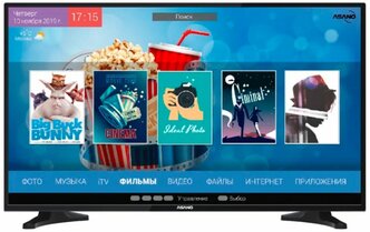 Телевизор 24" Asano 24LH8010T (HD 1366x768, Smart TV) черный