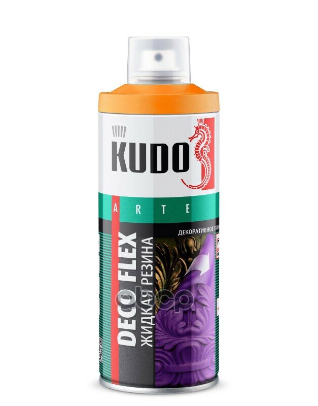 Ku-5307 Краска Для Декоративных Работ Deco Flex (Жидкая Резина) Оранжевая Kudo арт. KU5307