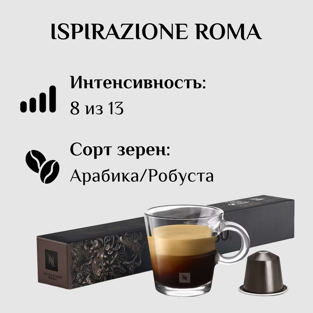 Капсулы для кофемашины Nespresso Original ISPIRAZIONE ROMA 100 штук - фотография № 3