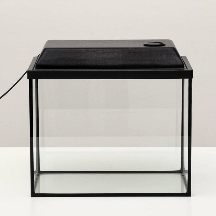 Пижон Аквариум прямоугольный с крышкой, 30 литров, 40 х 23 х 32/37 см, чёрный - фотография № 7