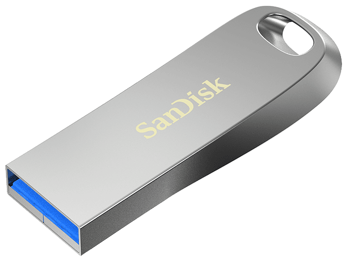 SanDisk Накопитель USB flash 128ГБ SanDisk Ultra Luxe SDCZ74-128G-G46, серебр. (USB3.1)