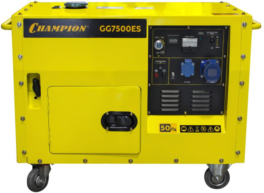 Бензиновый генератор CHAMPION GG7500ES, 230 В, 6кВт