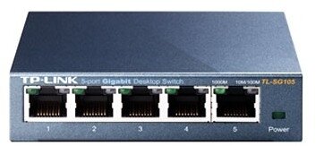 Коммутатор TP-Link SOHO TL-SG105 5-port Desktop Gigabit Switch 5 10/100/1000M RJ45 ports metal case