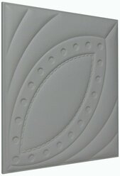 Панель стеновая из экокожи Grey Petal серый 40 * 40 см 1шт мягкая 3D панель декор для стен и в изголовье кровати