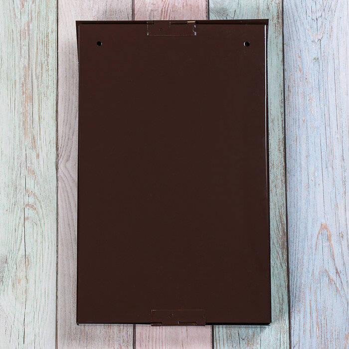Ящик почтовый с замком, вертикальный, коричневый - фотография № 5