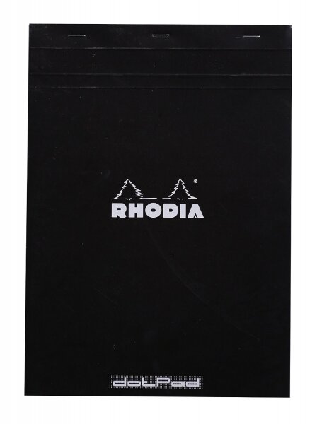 Clairefontaine Блокнот с перфорацией «Rhodia 18» формата А4, в точку, обложка черная, 80г/м2, 80л