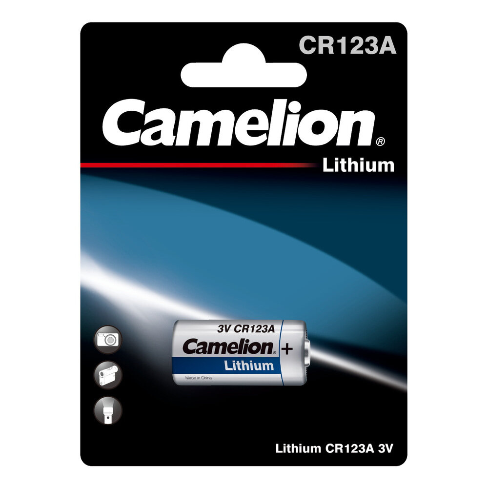 Элемент питания литиевый CR123A на 3В - CR123A-BP1 (Camelion) (код заказа 1849 С)