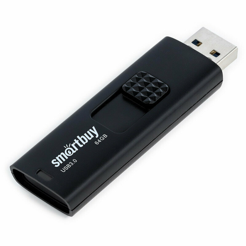 Память Smart Buy "Fashion" 64GB, USB 3.0 Flash Drive, черный, 350467