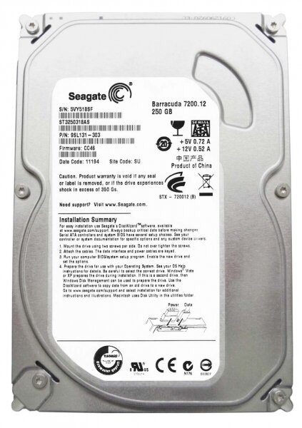 Жесткий диск Seagate 9SL131 250Gb SATAII 35" HDD