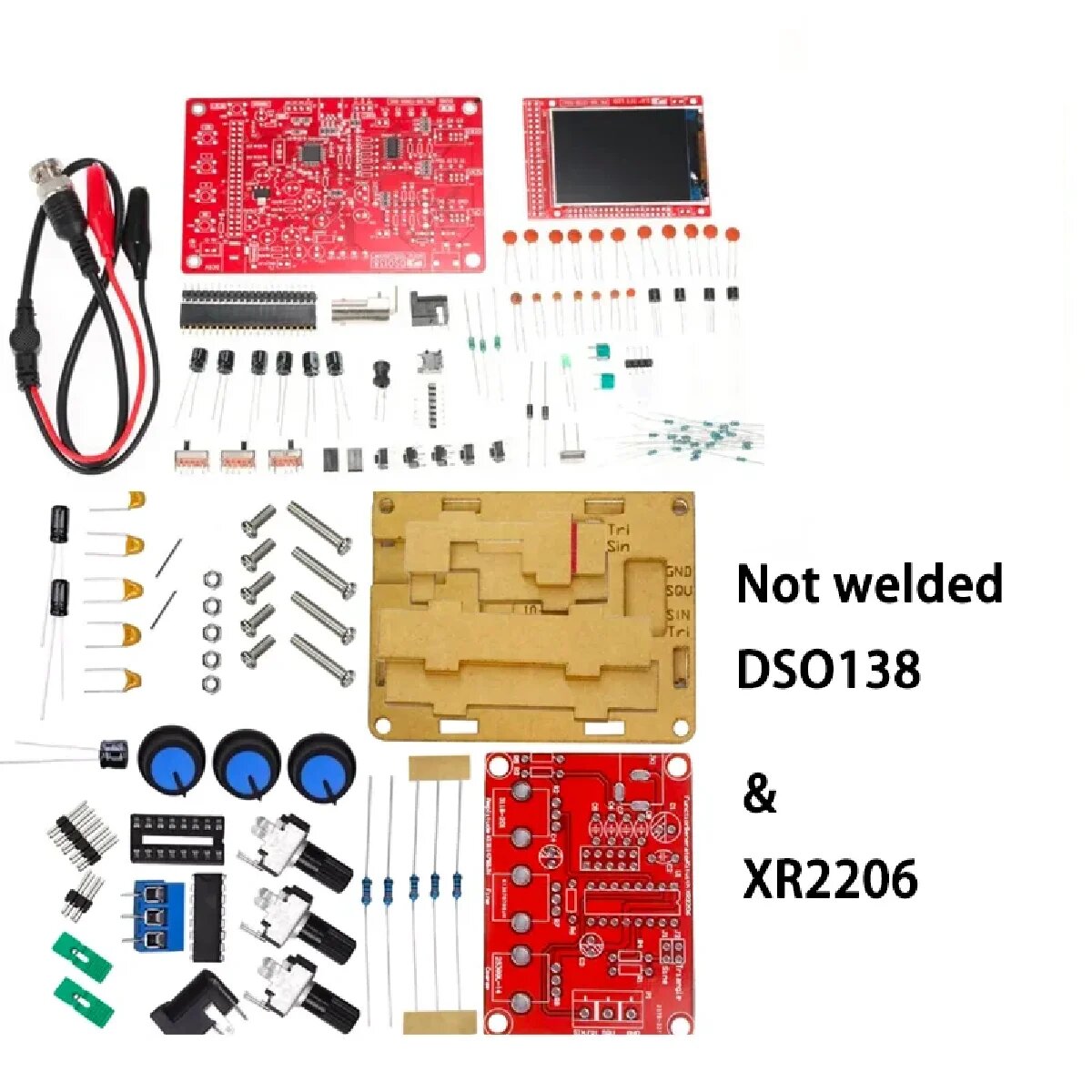 Осциллограф DSO138 с ЖК-дисплеем и щупом аллигатора