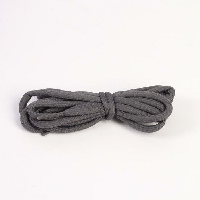 Шнурки для обуви, пара, круглые, d = 5 мм, 90 см, цвет тёмно-серый - фотография № 3