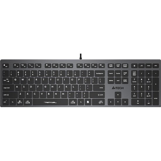 Клавиатура A4TECH Fstyler FX50 серый USB slim