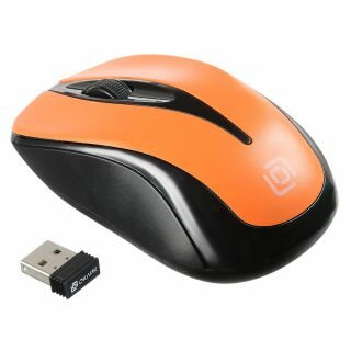 Компьютерная мышь Oklick 675MW черный/оранжевый