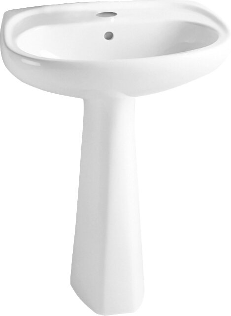 Подвесная раковина Vitra Normus 55х42х18,5см, арт. 9600B003-7650, санфарфор, с пьедесталом