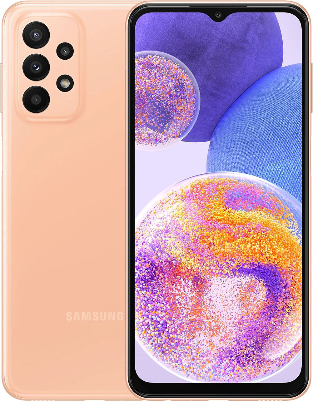 Смартфон Samsung SM-A235F Galaxy A23 128Gb 6Gb оранжевый моноблок 3G 4G 2Sim 6.6" 1080x2408 Android 12 50Mpix 802.11 b/g/n/ac NFC GPS GSM900/1800 GSM1900 microSD max1024Gb