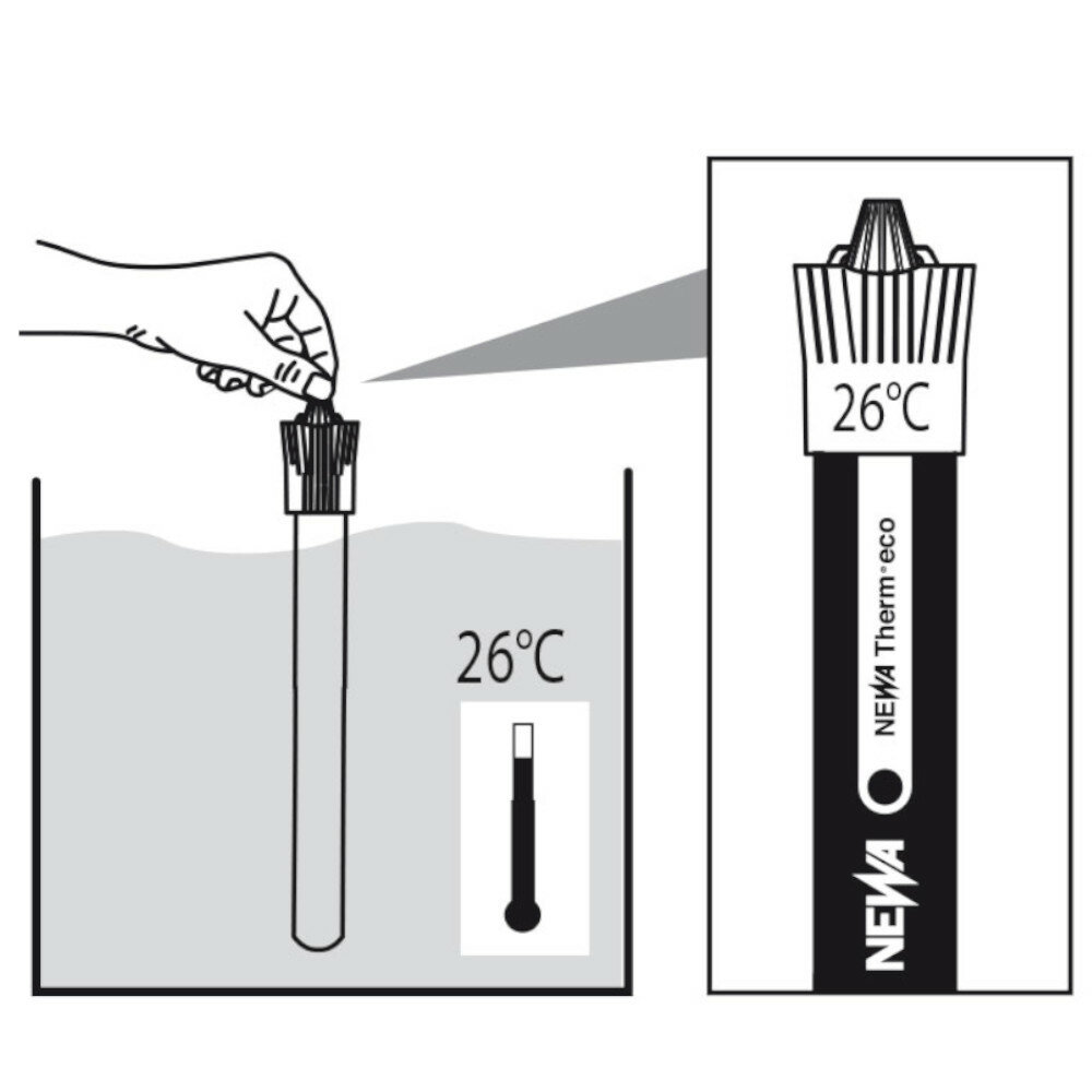 Нагреватель для воды аквариума Newa Therm Eco VTO150 220-240V 50Hz 150W с терморегулятором автоматический 50-150 л - фотография № 7