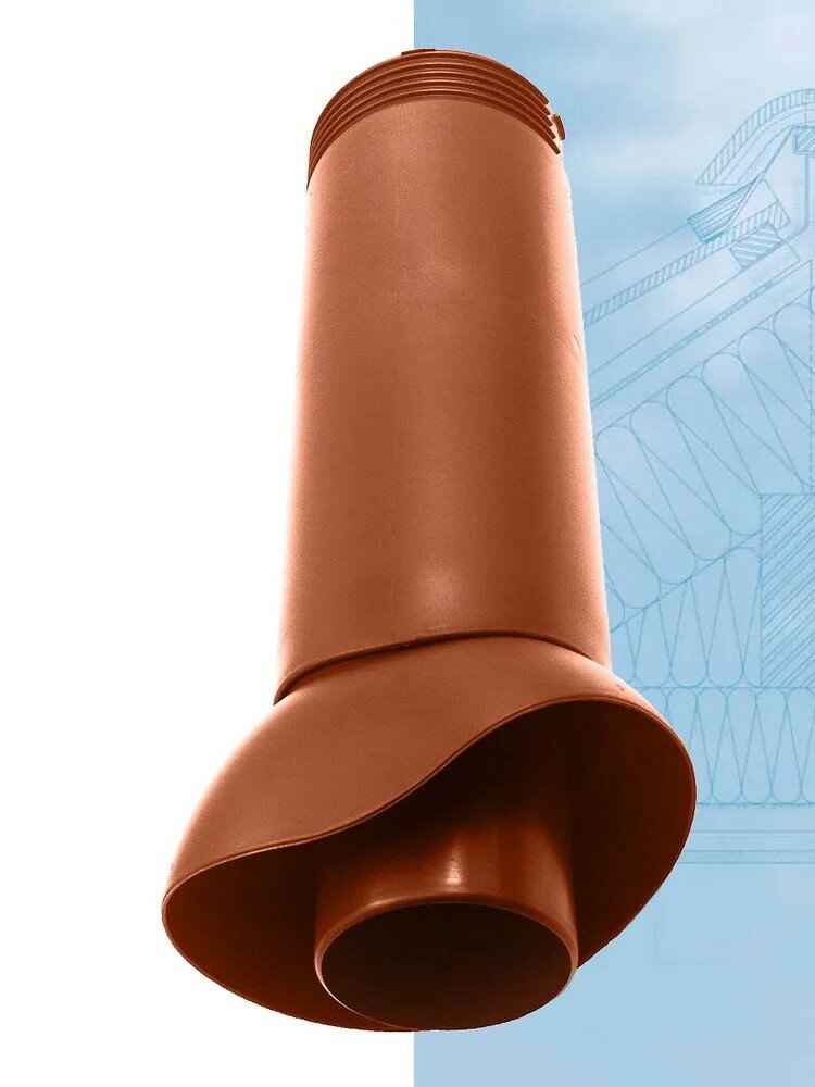 Комплект кровельной вентиляции канализационный Vilpe (110мм ) для металлочерепицы Изолированный утеплённый кирпичный - фотография № 5