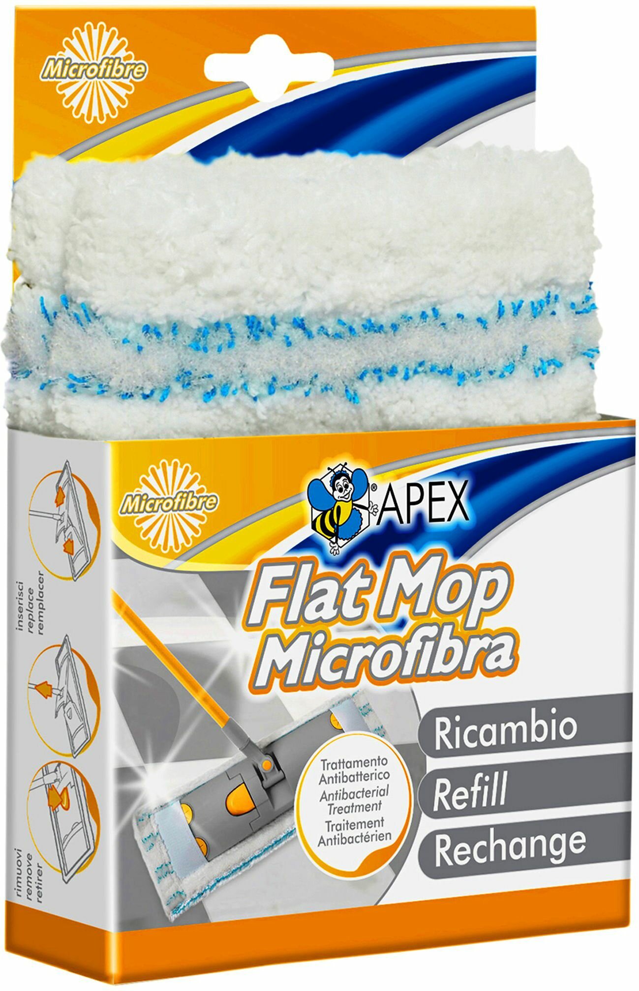 Насадка на швабру APEX Flat Mop разноцветная